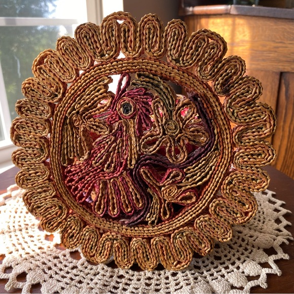 10 Woven Boho Trivets with Floral Design EUC - Picture 10 of 15